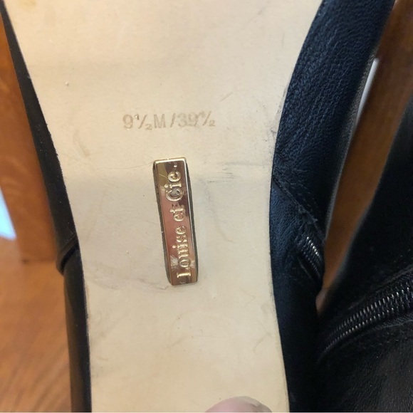 Louise et Cie Black Leather Booties, Size 9.5 - Picture 11 of 12